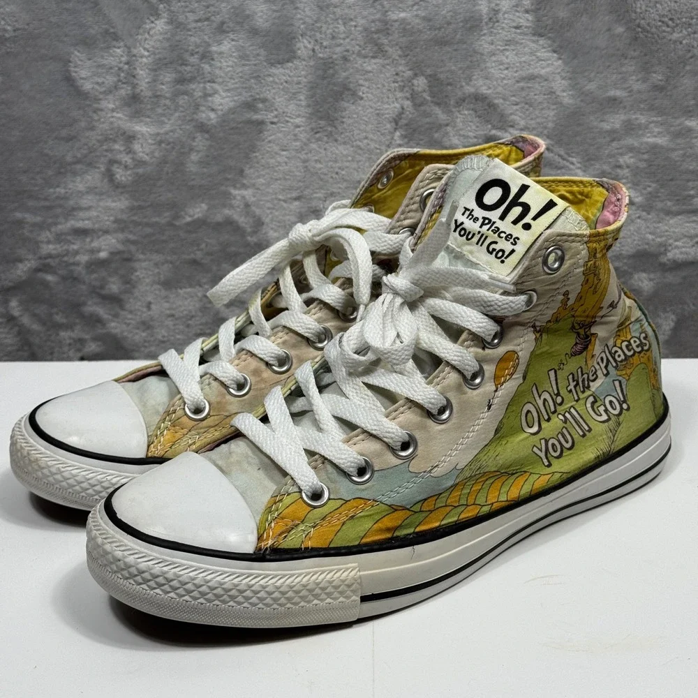 Converse Chuck Taylor Hi Dr Seuss Oh The Places Youll Go Sneakers Mens 8 W10 - Picture 3 of 10